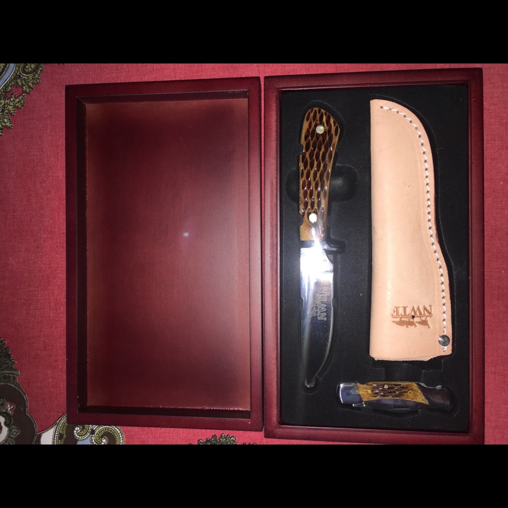 NWTF knife set by Sarge presentation box